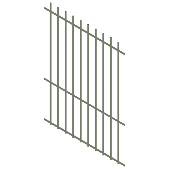 ProtectorAl 0350-1200W x 1800H Pale Eucalypt Radiator Pool Fence Panel Raked 16-30º