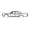 Ignite Laser Lincoln Continental Silhouette Metal Wall Art Coated Black 47inch/120cm