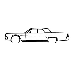 Ignite Laser Lincoln Continental Silhouette Metal Wall Art Coated Black 47inch/120cm