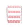 Lifebay Simplify your life with this Non-Woven Dustproof Shoe Rack - Pink, 4-Tiers
