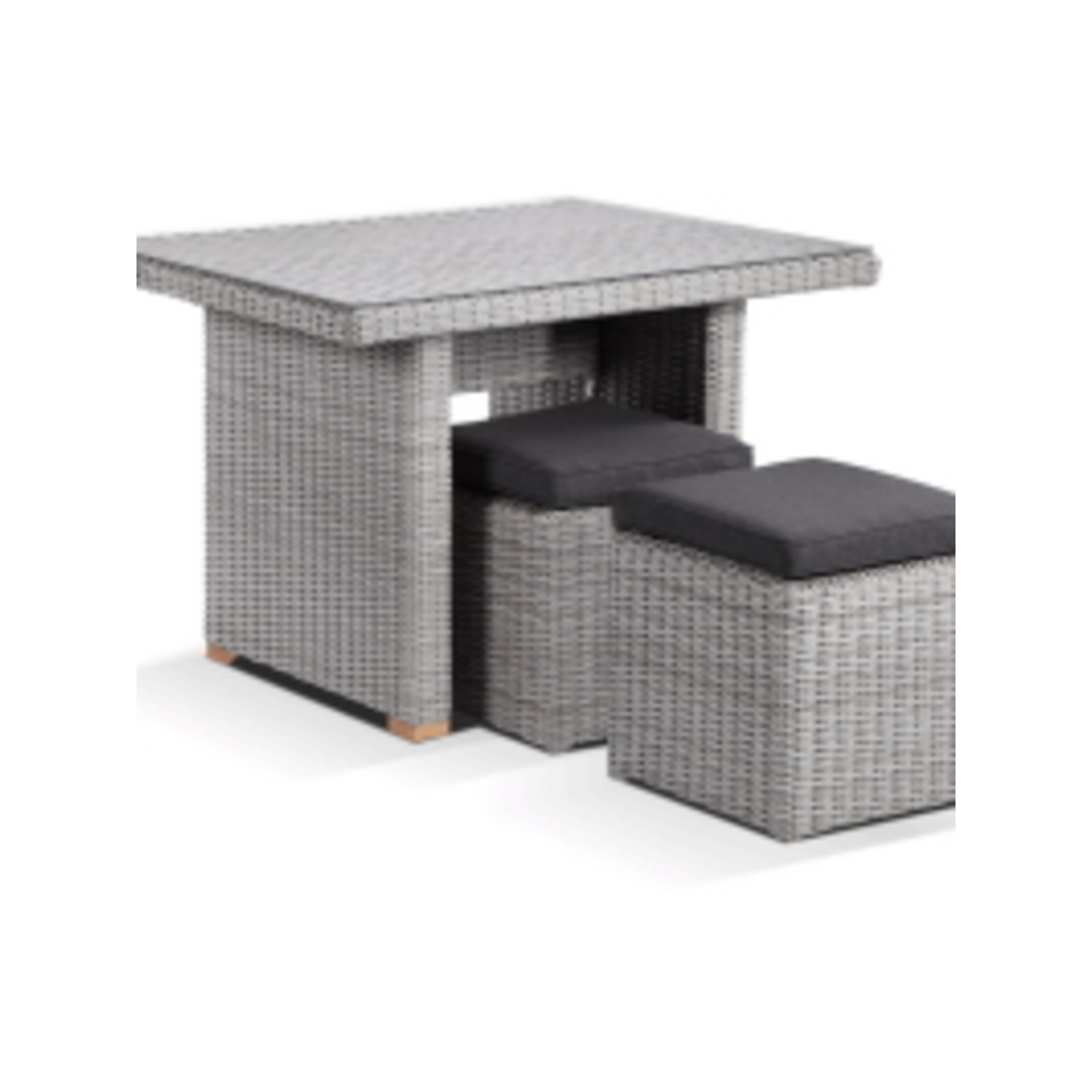 Outdoor Half Round Wicker Coffee Table 4 Stowaway Ottomans Bunnings Australia