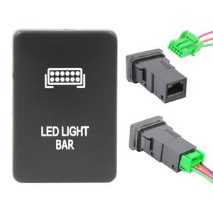 Switch Boss Blue LED Push Switch fits Toyota Hilux (2015+) Prado 200 Series (2015+) - Led Light Bar