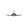 Ignite Laser F-4 Phantom - Supersonic Multirole Fighter Silhouette Metal Wall Art Coated Black 15.7 inch - 40 cm
