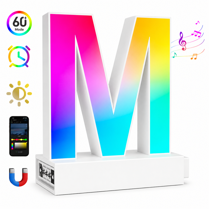 MAGNETIC LED LIGHT LETTER M