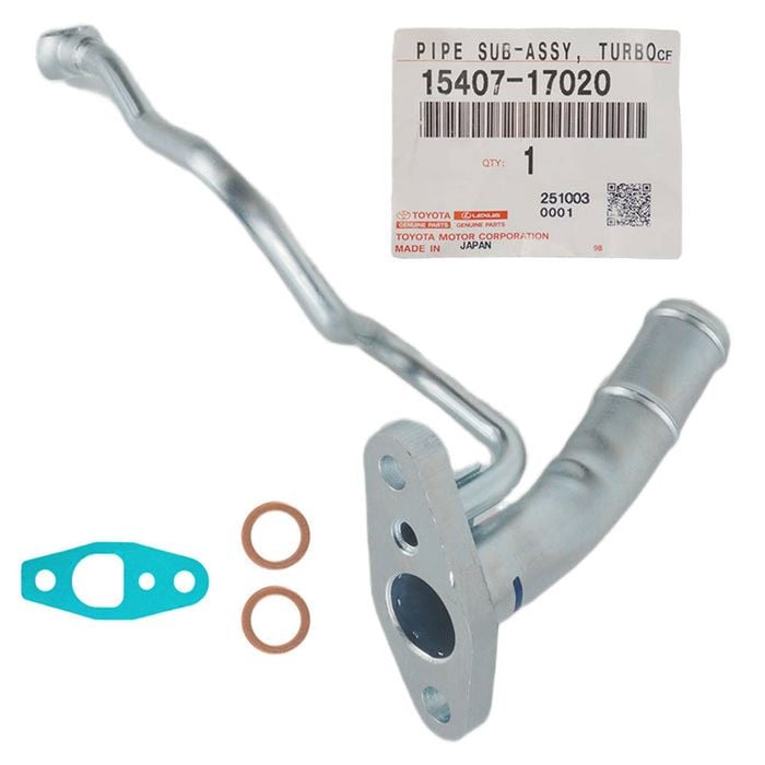 Genuine Turbo Charger Oil Feed & Return Pipe With Gaskets For Toyota Landcruiser 100 Series Hdj100 1hd-fte 4.2l