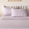 LINENOVA 1800TC Striped Microfibre Sheet Set-Light Purple Queen