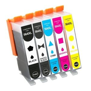 5x 564xl Hp564xl Ink Cartridges For Hp Photosmart 5520 6520 3520 7520 4620 3070