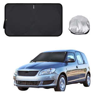 Front Windscreen Sun Shade for Skoda Roomster 2006 - 2015 (5J) - Standard 150 x 85 cm - Black