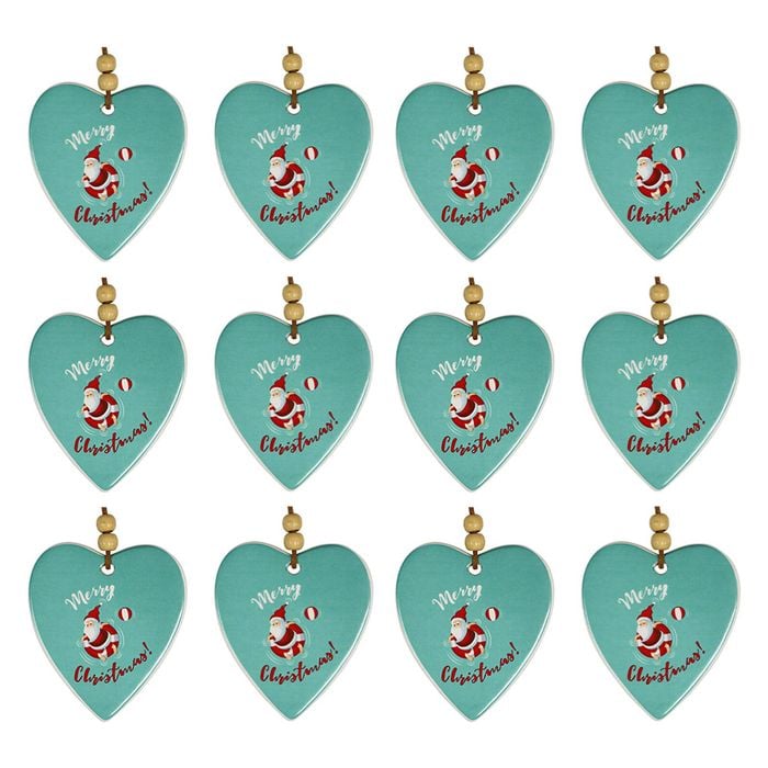 12x LVD Hang Heart Lazy Dayz Santa Decorative Sculpture Ornament Home Decor