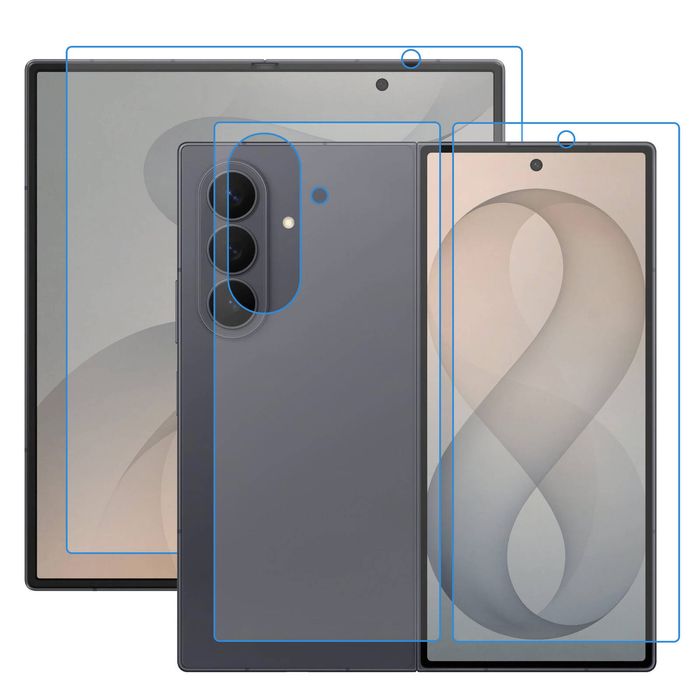 3x in 1 Pack MEZON Samsung Galaxy Z Fold8 Ultra Hydrogel Film Clear Screen Protectors