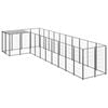 vidaXL Dog Kennel Black 7.26 m² Steel