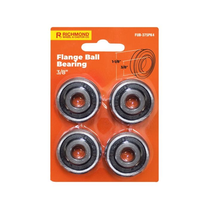 Richmond 1-1/16 x 3/8" Unground Flange Ball Bearing - 4 Pack