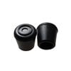 Surface Gard 10mm Black Round External Rubber Chair Tips - 4 Pack