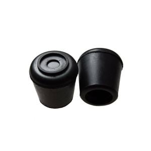 Surface Gard 10mm Black Round External Rubber Chair Tips - 4 Pack