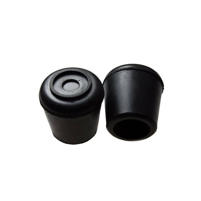 Surface Gard 10mm Black Round External Rubber Chair Tips - 4 Pack