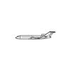 Ignite Laser Boeing 727 - Tri-Jet Narrow-Body Airliner Silhouette Metal Wall Art Coated Black 15.7 inch - 40 cm