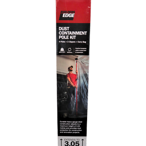 Builders Edge Dust Containment Pole With Carry Bag - 4 Pack