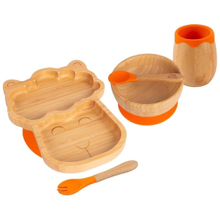Tiny Dining 5pc Bamboo Llama Baby Weaning Set