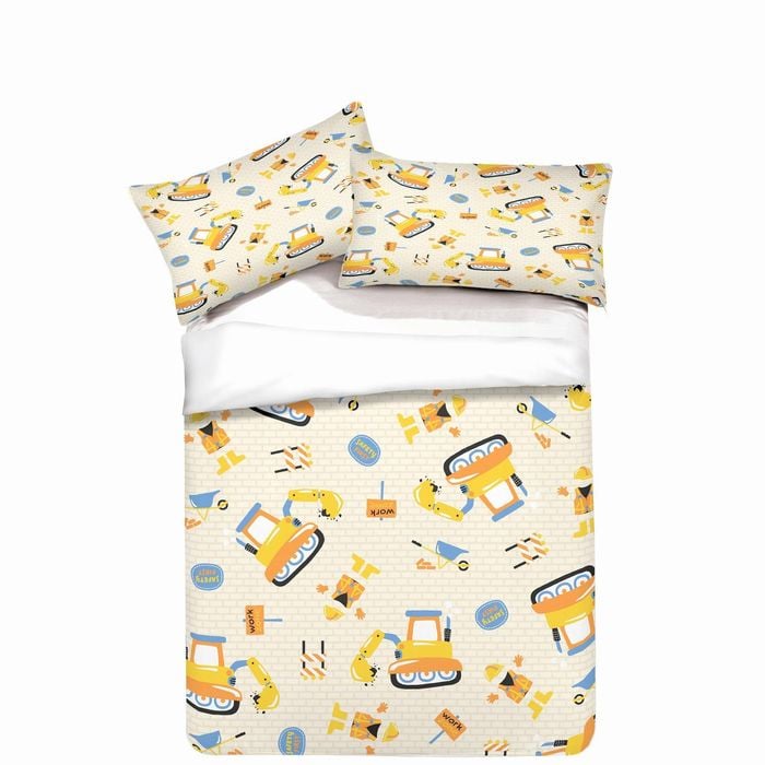 3D Cartoon Excavator Toy Quilt Cover Set Bedding Set Pillowcases 84
