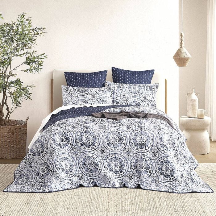 Renee Taylor Delos Quilted Reversible European Square Pillowcase 65x65cm