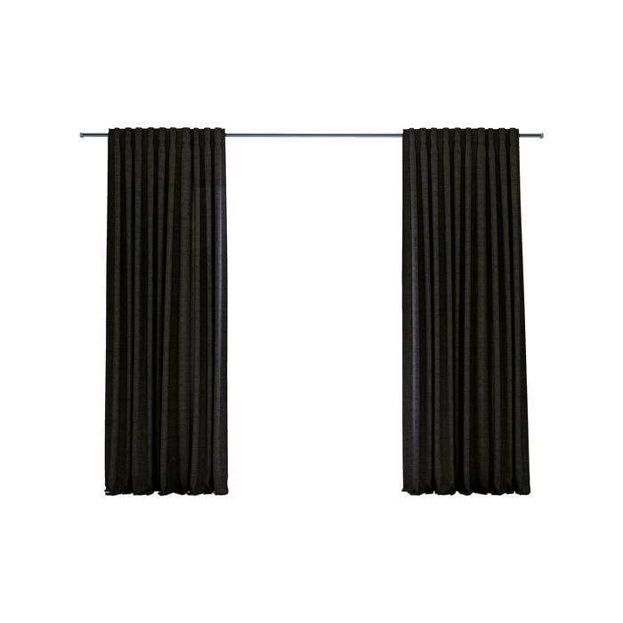 Mollers 1400 x 2500mm Charcoal Diego Room Darkening Concealed Tab Curtain - 1 Pack - Charcoal