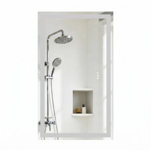 Oakory 100x70cm Rectangular Led Bathroom Mirror With Bluetooth Speaker Dimmable Light Anti-fog Touch Control