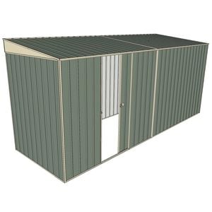 Build-a-Shed 1.5 x 4.5 x 2m Single Sliding Side Door Skillion Shed - Green