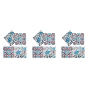 3x 4pc LVD Porcelain Coasters Mix Vintage Home/Kitchen Decor 10cm Square