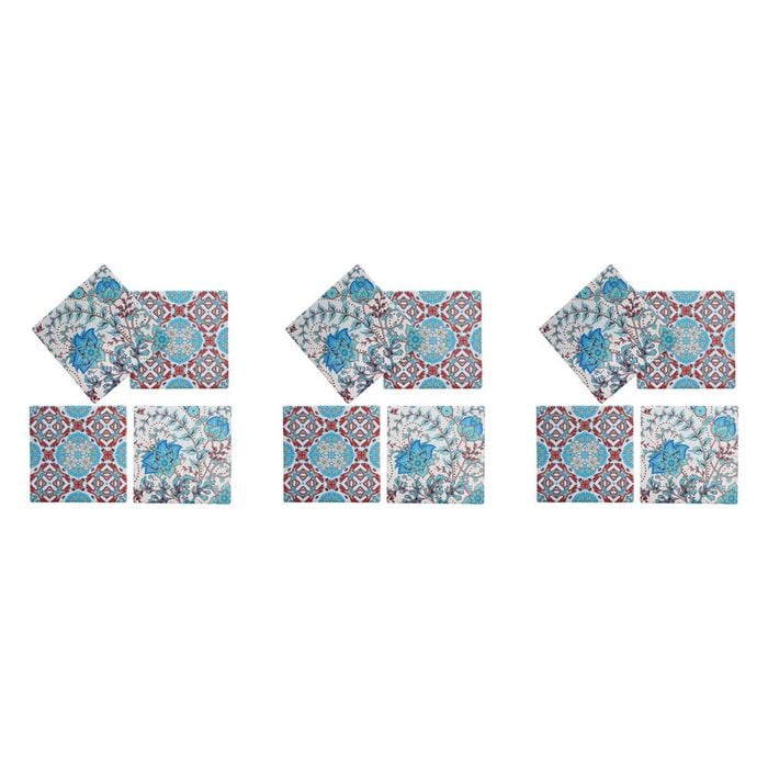 3x 4pc LVD Porcelain Coasters Mix Vintage Home/Kitchen Decor 10cm Square