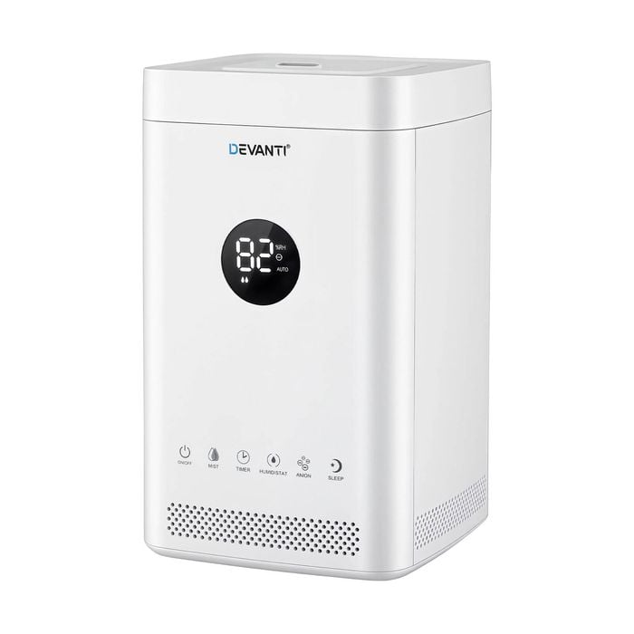 Devanti 3.5l White Top Fill Ultrasonic Humidifier And Purifier