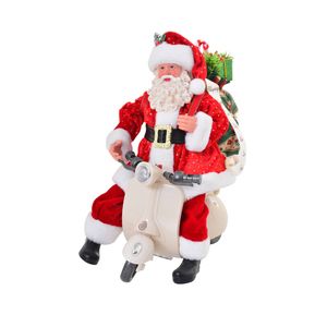 Gibson Gifts Classic Santa w/ Scooter Figurine Home/Tabletop Decor 24x25cm