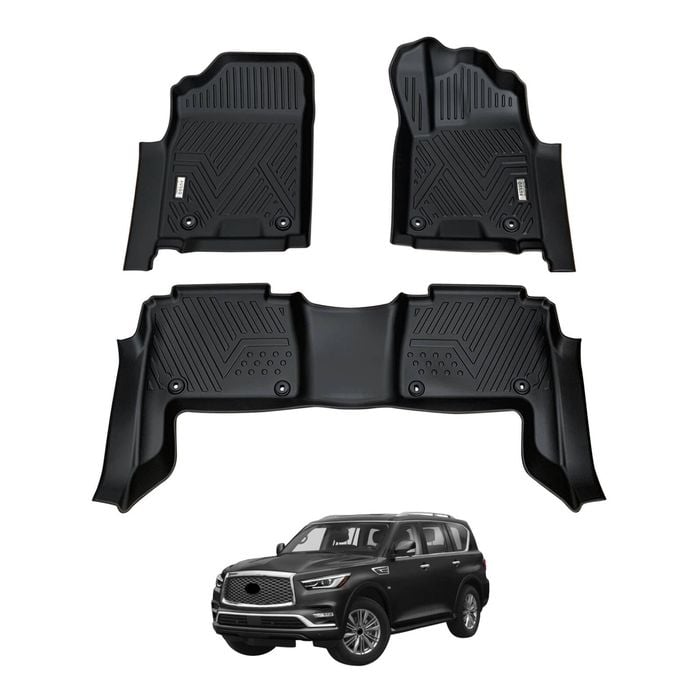 AUSGO Car Floor Mats for Infiniti QX80 Z62 2015-2019 All-Weather Floor Liners