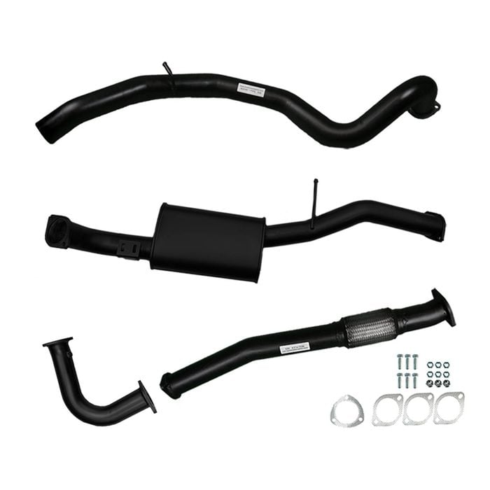 Ignite Exhausts Dump Pipe Back for Nissan GU Patrol 4.2L Turbo Diesel Wagon 3" Inch /Muffler Black Aluminised Steel
