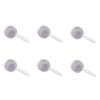 6PK Appetito Stainless Steel Mesh Plastic Strainer 12.5cm Dia. White