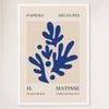 Galrie H. Matisse Blue Foliage Print II - Elegant Découpage Artwork (1955), White Frame, A0 84 x 119cm (33 x 47inch)