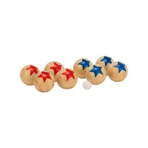 Deluxe 8 Wooden Ball Bowls Bocce Game Set