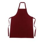 Assorted Anna Burgundy Cotton Standard Apron with Pocket