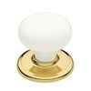 Gainsborough Bright Goldtone White Classic Series Wardrobe Knobset