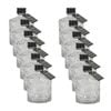 12PK Glass & Co Quilted Round Black Lid Bottle Storage Jar 210ml Clear