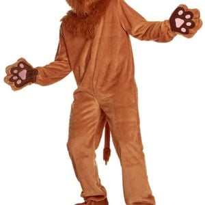 Deluxe Adults Plus Size Plush Lion Costume With Fluffy Mane - Xlarge
