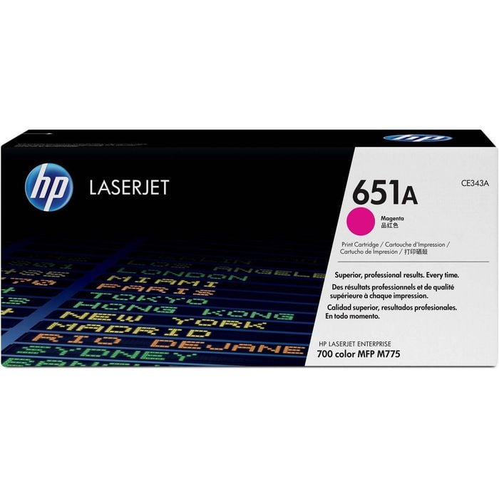 Hp 651a (ce343a) Original Laser Toner Cartridge - Single Pack - Magenta - 1 Each - 16000 Pages