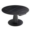 Eureka Amelia, 33"-53" Round Extending Dining Table, Black