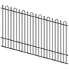 ProtectorAl 1201-2400W x 1500H Woodland Grey Loop & Spear Top Pool Fence Panel Raked Up to 15º