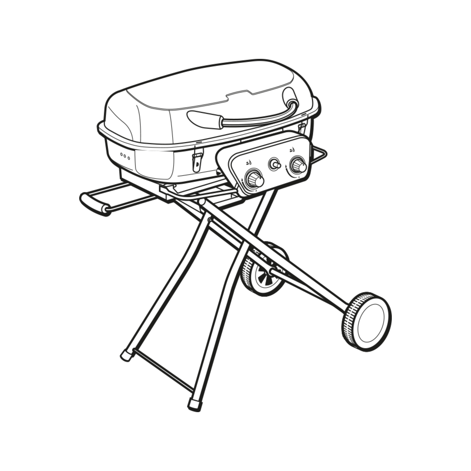 Line drawing - Portable BBQ
