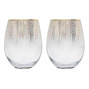2pc Ladelle Twinkle Glass Drink/Beverage Tumbler 500ml Set 8.5x11cm