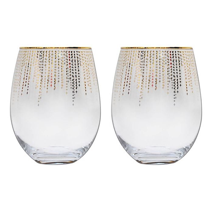 2pc Ladelle Twinkle Glass Drink/Beverage Tumbler 500ml Set 8.5x11cm