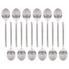 Argon Tableware Stainless Steel Dessert Spoons - 20cm - 4x Durable Rust Resistant Stainless Steel Dishwasher Safe Flatware Set