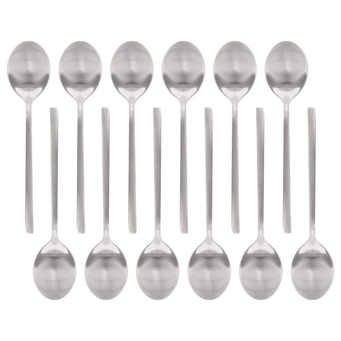 Argon Tableware Stainless Steel Dessert Spoons - 20cm - 4x Durable Rust Resistant Stainless Steel Dishwasher Safe Flatware Set