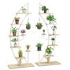 Costway 2pcs 6-tier Metal Display Shelf Bookshelf Storage Units - White