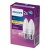 Philips P45 B22 LED 500Lm Warm White 5W Candle - 2 Pack